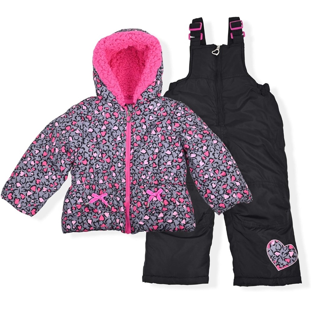 Arctic Quest Girls Puffer Ski Jacket and Snowbib
Snowsuit Set